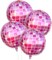 Pink Disco Ball Balloons Cowgirl Birthday Party Decorations((Pink)